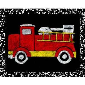  Fire Truck   Recess IV Canvas Reproduction Everything 