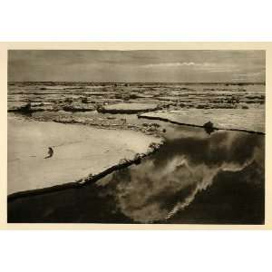  1935 Antarctica Ross Sea Penguin Pack Ice Photogravure 