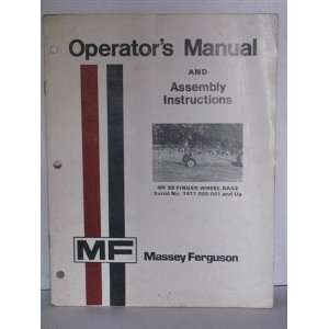   up, operators manual & assembly instructions Massey Ferguson Books