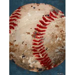 Oopsy daisy Vintage Baseball Blue Wall Art 18X24