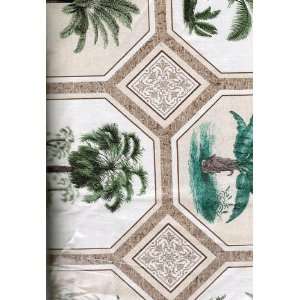 Vinyl Tablecloth with Flannel Back 52 X 70 Palm Tree
