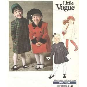Little Vogue 2148 Easy Coat Pattern for Little girls ~ Vintage   Out 