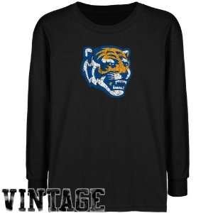  NCAA Memphis Tigers Youth Black Distressed Logo Vintage T 