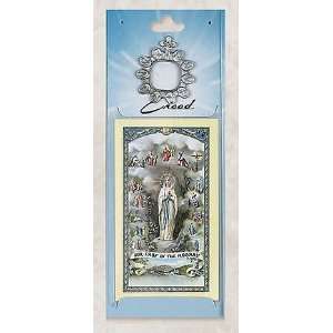   Pewter with Catholic Virgin Mary Prayer Card Pray the Rosary Jewelry