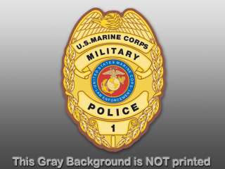 USMC Military Police Badge Sticker   decal marine corps  