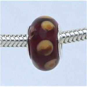   Carmel Glass Charm Bead for Troll Biagi Pandora Arts, Crafts & Sewing