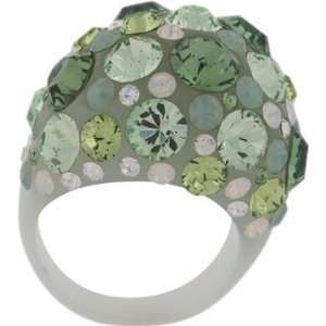 Angelique De Paris Confetti Ring with Swarovski Crystals in Mint Green 