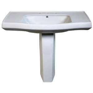  Belle Foret Contemporary Pedestal Sink with 8 Centers 