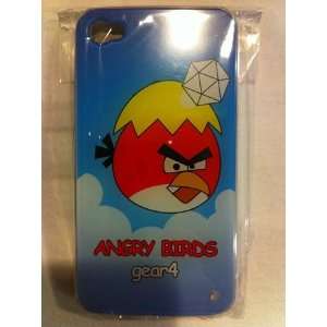  Angry Birds iPHONE 4 Case Red Bird Gold Egg and Diamond 