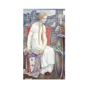  Elaine by Edward Reginald Frampton. size 13.5 inches 