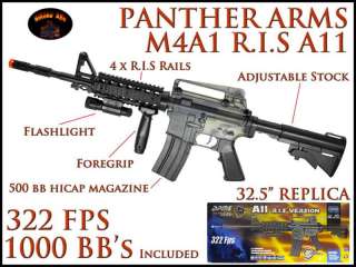   A11 M4A1 R.I.S Spring Powered Airsoft Rifle M4 CARBINE 322FPS  