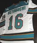 DEVIN SETOGUCHI SIGNED #16 San Jose Sharks Jersey w/COA