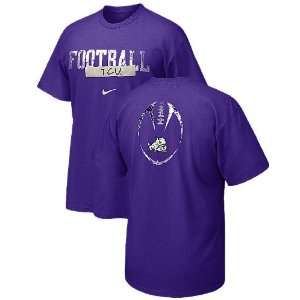  Nike TCU Horned Frogs Short Sleeve Team Issued T Shirt 