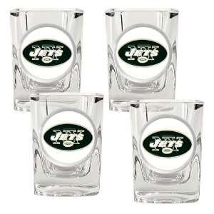  New York Jets NFL 4pc Square Shot Glass Set Sports 