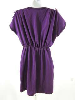 NWT VIVIENNE TAM Purple Cotton V Neck Dress SZ M $495  
