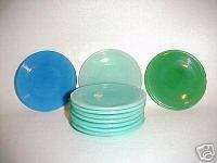 Akro Agate Robin Egg Blue Green Small Stacked Disc (& Concentric Ring 
