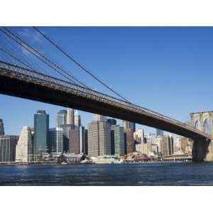  Skyline, Brooklyn Bridge and the East River, New York City, New York 