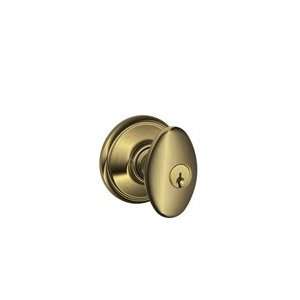    609 Antique Brass Storeroom Lock Siena Style Knob