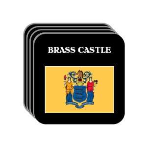   Flag   BRASS CASTLE, New Jersey (NJ) Set of 4 Mini Mousepad Coasters