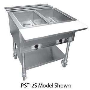 120 Volts APW Wyott PST 5S Five Well Exposed Portable Steam Table with 