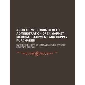  Audit of Veterans Health Administration open market medical 