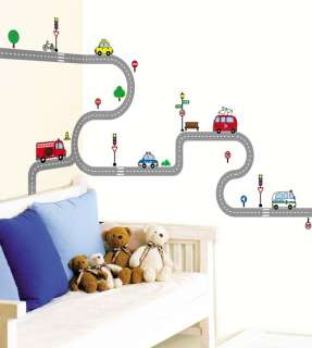 Transport Road Wall Decor Removable Sticker Decals  