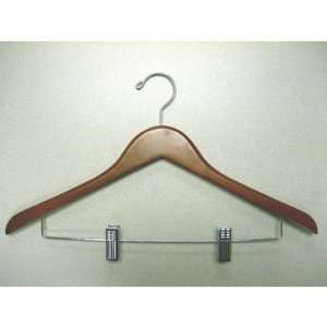  100/Genesis Flat Suit Hangers With Metal Clips in Light 