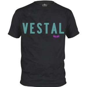  Vestal Standard Mens Short Sleeve Fashion Shirt   Black 