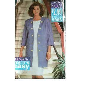  MISSES JACKET & DRESS SIZE 16 18 20 22 24 VERY EASY SEE 