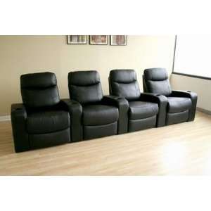   Home Theater 4 Seats in Black Interiors Furniture Theater Seats Home