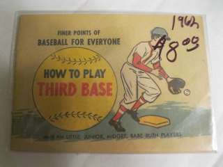 1962 Finer Points of Baseball How to Play 3rd Base  