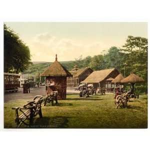  1890s photo Laxey tram station, Isle of Man, England 