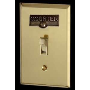 Counter, Switchplates Antique Brass Solid Brass, 1 11/16 in. W COUNTER 