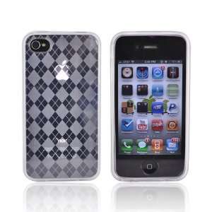  ARGYLE CLEAR For Verizon iPhone 4 Crystal Skin Case Cell 