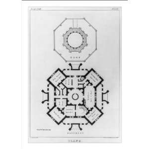   , arch.) Plate LXV   [plans for roof and basement]