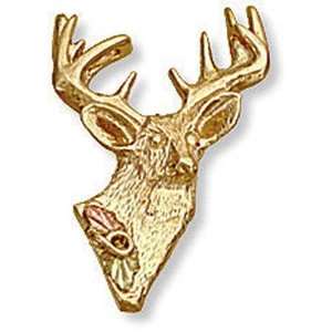  Landstroms Black Hills Gold Deer Tie Tack / Lapel Pin   04029 Jewelry