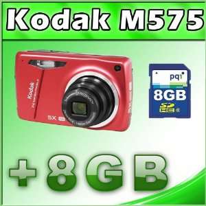   Camera w/ 5x Wide Angle Optical Zoom, 3.0 LCD (Red) + 8GB SD Card