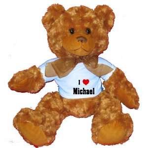  I Love/Heart Michael Plush Teddy Bear with BLUE T Shirt 