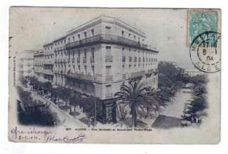 Old photo postcard Alger Rue Michelet Victor Hugo 1904  