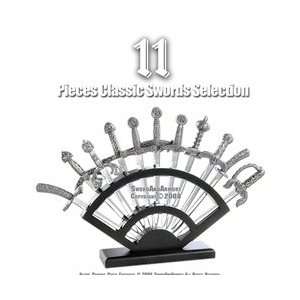  11 Pcs Medieval Classic Sword Collection Letter Opener 