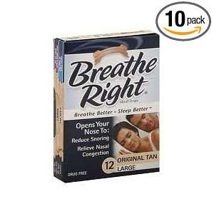  (120 Strips) Breathe Right Original Tan Large Health 