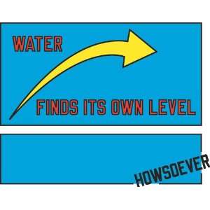   WATER FINDS ITS OWN LEVEL HOWSOEVER by LAWRENCE WEINER