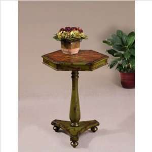   Painted Accent Table with Walnut Stained Veneers