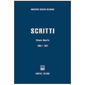   Scritti vol. 4   1955 1962 (9788814105722) Massimo S. Giannini Books