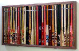 Mini 18 Baseball Bat Pennant Shadow Box Display Case  