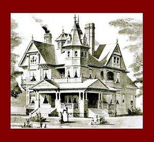 1901 Victorian era homes Architectural Drawing plans CD  