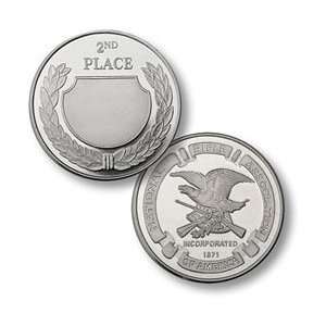 NATIONAL RIFLE ASSOCIATION   2ND PLACE SEAL   (39MM) NICKEL PROOF LIKE 