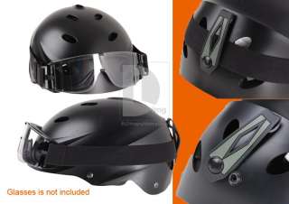 Sport 11 holes adjustable Black Tactical Helmet SWAT Force Recon Hurt 