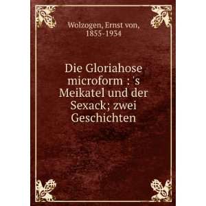   und der Sexack; zwei Geschichten Ernst von, 1855 1934 Wolzogen Books