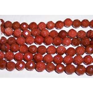 Goldstone 8mm Faceted Round Beads Arts, Crafts & Sewing